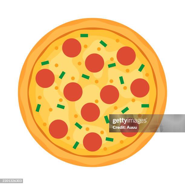 ilustrações de stock, clip art, desenhos animados e ícones de pizza icon - pizza-de-pepperoni