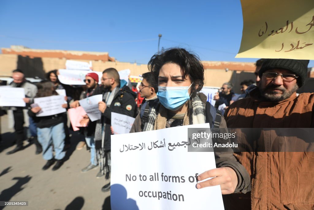 Protest against Netanyahu's statements on Syria in Damascus