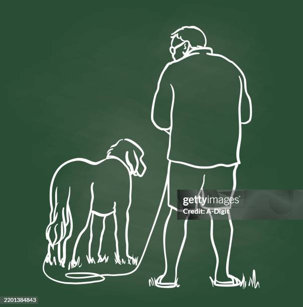 dogdaychalkboard - blackboard duster stock illustrations
