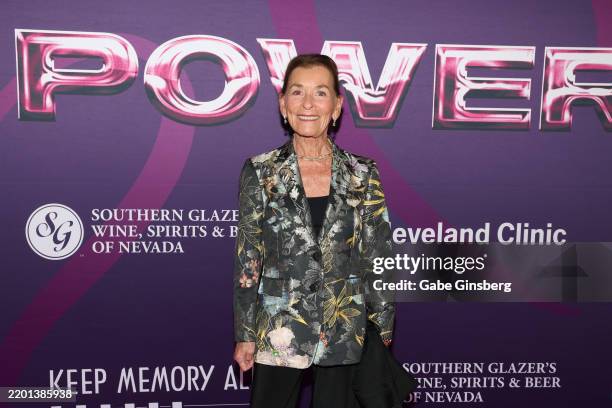 Judy Sheindlin attends as Keep Memory Alive hosts star-studded lineup at annual "Power Of Love" gala at MGM Grand Garden Arena on February 22, 2025...