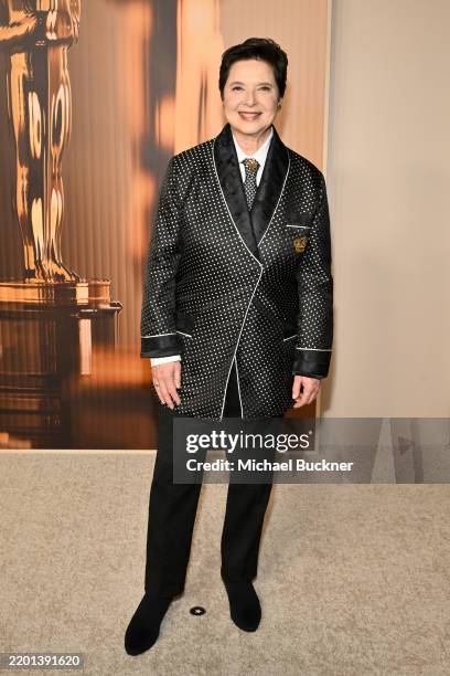 Isabella Rossellini at the 97th Annual Academy Awards Nominees Dinner held at the Academy Museum of Motion Pictures on February 25, 2025 in Los...