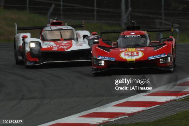 Ferrari 499P Hybrid Hypecar of Alessandro Pier Guidi, James Calado, Antonio Giovinazzi at Fuji International Speedway on Sunday September 10, 2023 in...