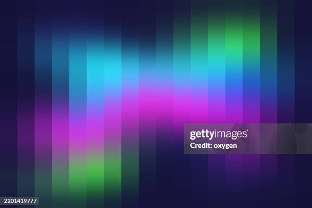 colorful abstract gradient blured neon striped background. vibrant abstract background with vertical gradient stripes in blue, purple, and green hues - gradient stripe stock pictures, royalty-free photos & images