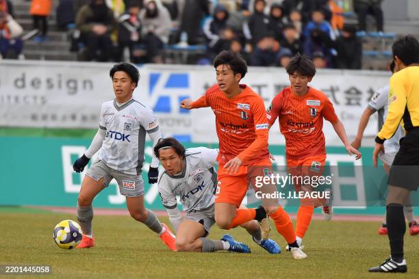 Kohei HOSOYA of Ehime FC in action during the J.LEAGUE MEIJI YASUDA J2 2nd Sec. Match between Ehime FC and Blaublitz Akita at Ningineer Stadium on...