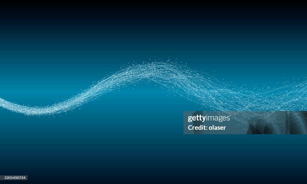 Optical Vector Signal Signal Propagating Though Fiber Optics High-Res Vector Graphic - Getty ...
