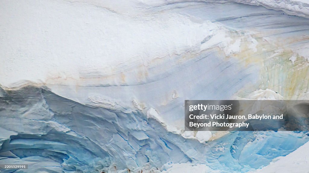 Incredible Close Up of Ice Floating Near Cierva Cove, Antartica