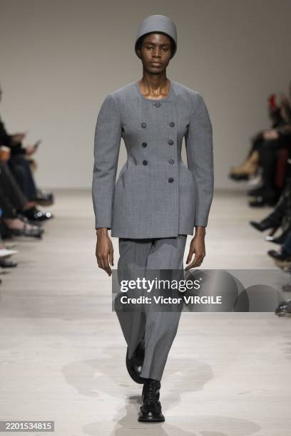 Model walks the runway during the Emilia Wickstead Ready to Wear Fall/Winter 2025-2026 fashion show as part of the London Fashion Week on February...