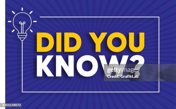did you know concept with lightbulb on blue background - did you know callout stock illustrations
