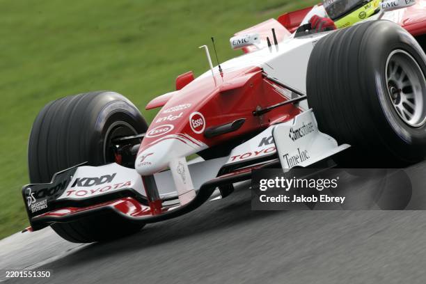Formula One Testing Silverstone, England. 14th September 2005 Ralf Schumacher, Toyota TF105, action.
