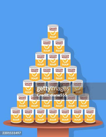 Chicken Noodle Soup Stack On A Retail Display Table Chicken Noodle Soup Stack On A Retail Display Table