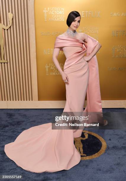 Sofia Carson attends the 31st Annual Screen Actors Guild Awards at Shrine Auditorium and Expo Hall on February 23, 2025 in Los Angeles, California.
