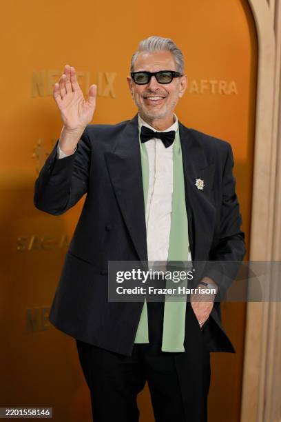Jeff Goldblum attends the 31st Annual Screen Actors Guild Awards at Shrine Auditorium and Expo Hall on February 23, 2025 in Los Angeles, California.