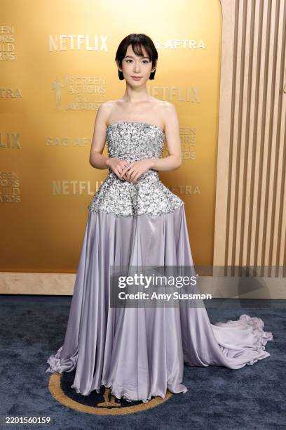 Moeka Hoshi attends the 31st Annual Screen Actors Guild Awards at Shrine Auditorium and Expo Hall on February 23, 2025 in Los Angeles, California.