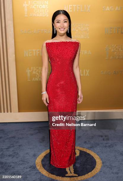 Anna Sawai attends the 31st Annual Screen Actors Guild Awards at Shrine Auditorium and Expo Hall on February 23, 2025 in Los Angeles, California.