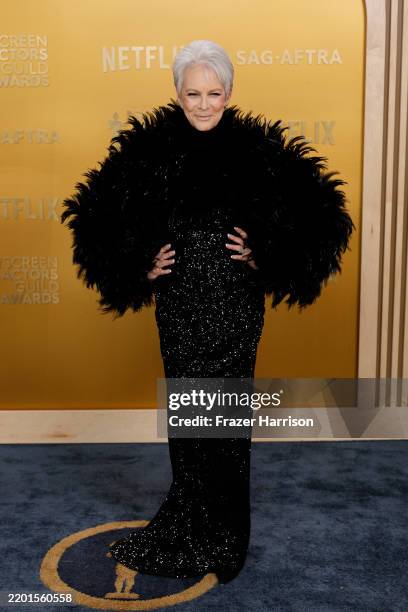 Jamie Lee Curtis attends the 31st Annual Screen Actors Guild Awards at Shrine Auditorium and Expo Hall on February 23, 2025 in Los Angeles,...
