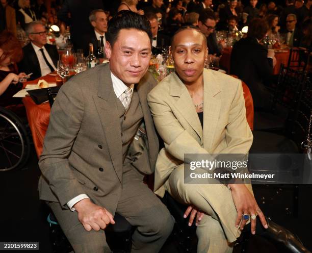 Jon M. Chu and Lena Waithe attend the 31st Annual Screen Actors Guild Awards at Shrine Auditorium and Expo Hall on February 23, 2025 in Los Angeles,...