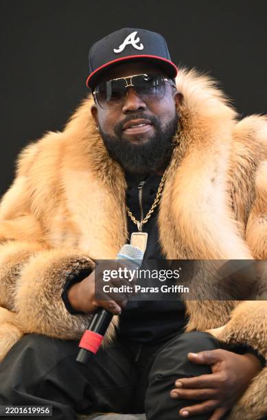 Big Bo Rapper Rapper Big Boi speaks onstage during HBCU Night Pre-Game fireside ...
