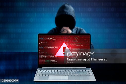 Caution sign data unlocking hackers. Malicious software, virus and cybercrime, System warning hacked alert, cyberattack on online network, data breach, risk of website. compromised information concept. Caution sign data unlocking hackers. Malicious software, virus and cybercrime, System warning hacked alert, cyberattack on online network, data breach, risk of website. compromised information concept.