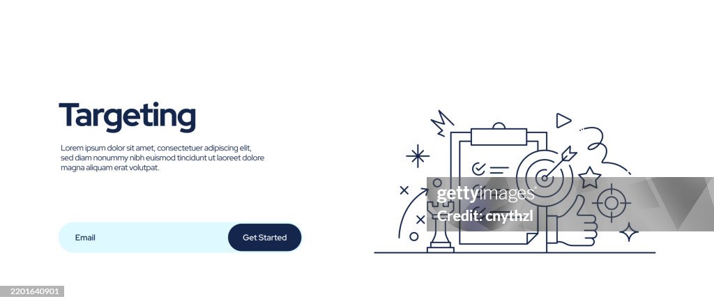 Targeting Style Boxes Targeting Concept Line Art Style Vector Illustration Design For Web ...