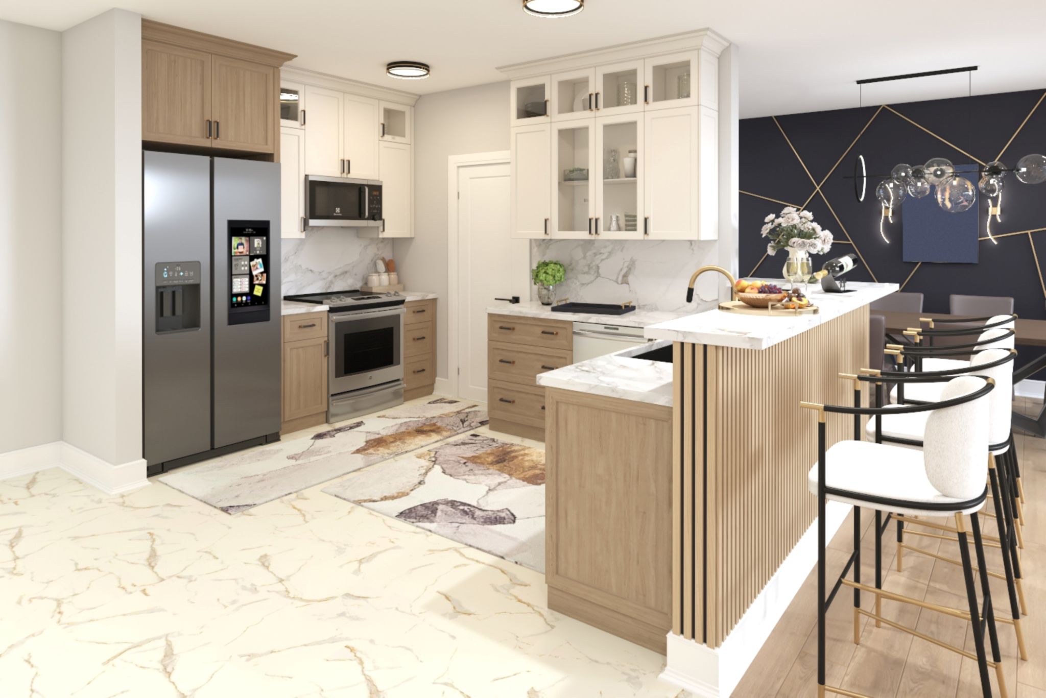 bold kitchen cabinets