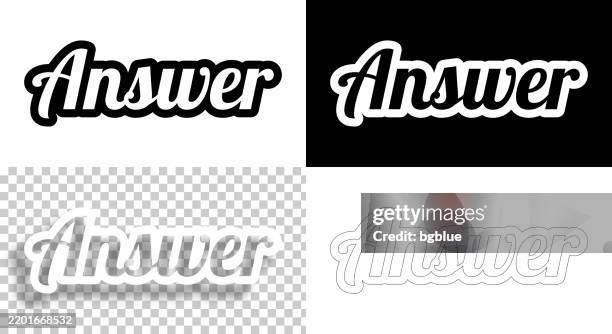 Answer Text For Design Blank White And Black Backgrounds Line Text High ...