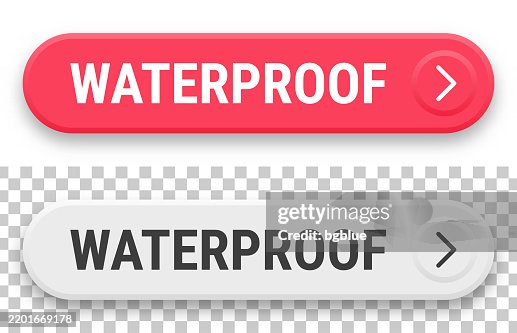Waterproof - 3D click web buttons on blank background Waterproof - 3D click web buttons on blank background
