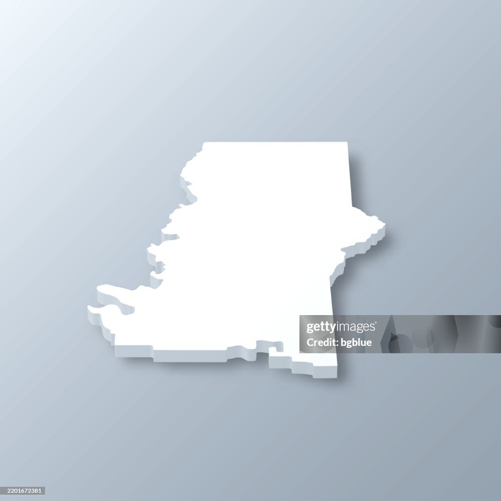 Murray County Murray County Georgia 3d Map On Gray Background High-Res Vector Graphic ...