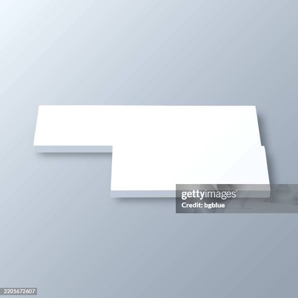 montcalm county, michigan. 3d map on gray background - stanton stock illustrations stock illustrations