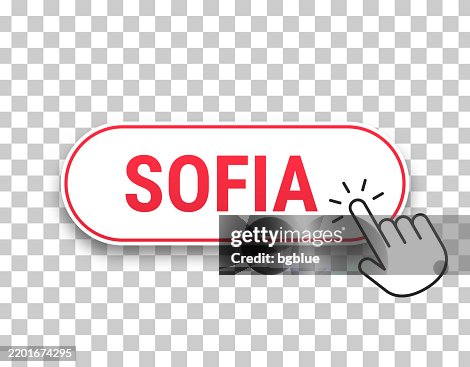 Sofia - 3D click web button with hand cursor on blank background Sofia - 3D click web button with hand cursor on blank background