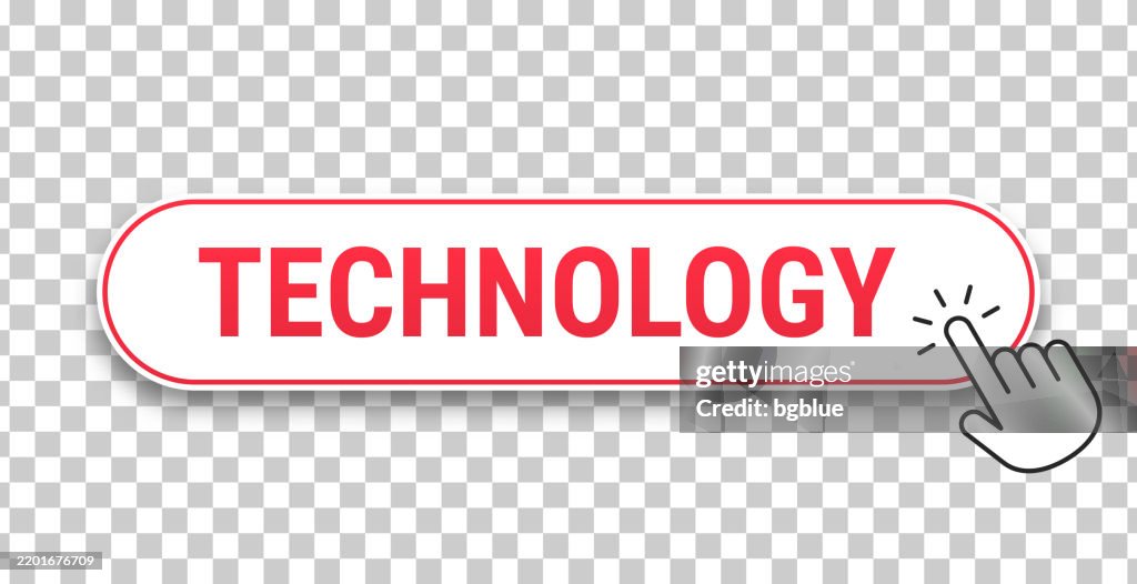 Click Button Technology Technology 3d Click Web Button With Hand Cursor On Blank Background ...