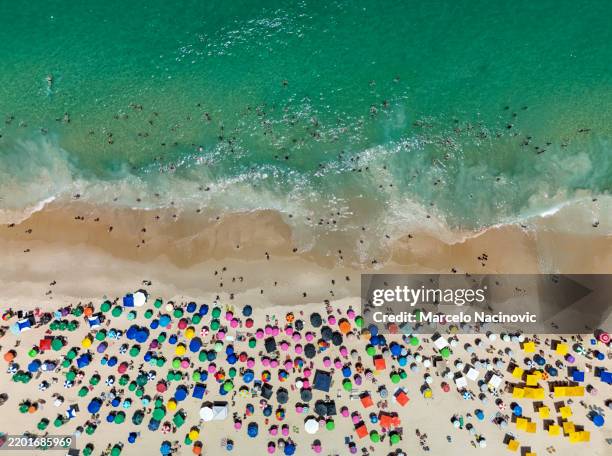 ipanema beach in rio de janeiro, brazil - south america stock pictures, royalty-free photos & images