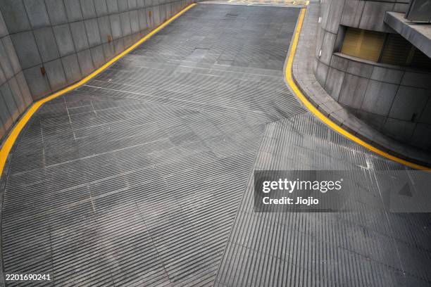 Underground Ramp Texture Entrance Ramp To Underground Parking Garage Highres Stock Empty