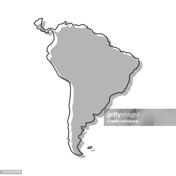 south america map - columbia stock illustrations