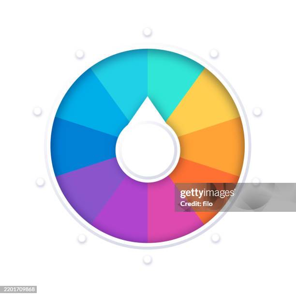ilustraciones, imágenes clip art, dibujos animados e iconos de stock de selección de rueda giratoria opciones de infografía elemento de diseño circular - rueda