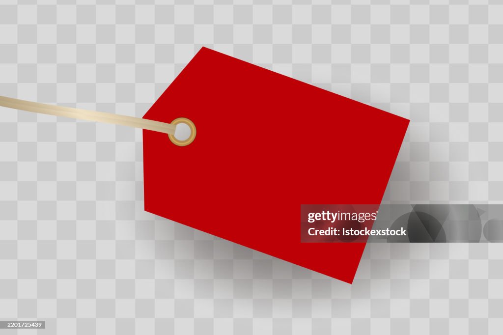 Tag Only Red Red Tag On Transparent Background High-Res Vector Graphic - Getty Images
