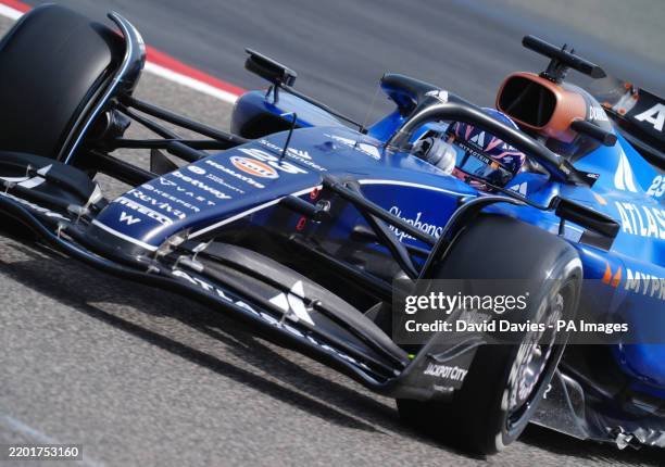 Williams'Alex Albon during day three of pre-season testing at the Bahrain International Circuit, Sakhir. Picture date: Friday February 28, 2025.