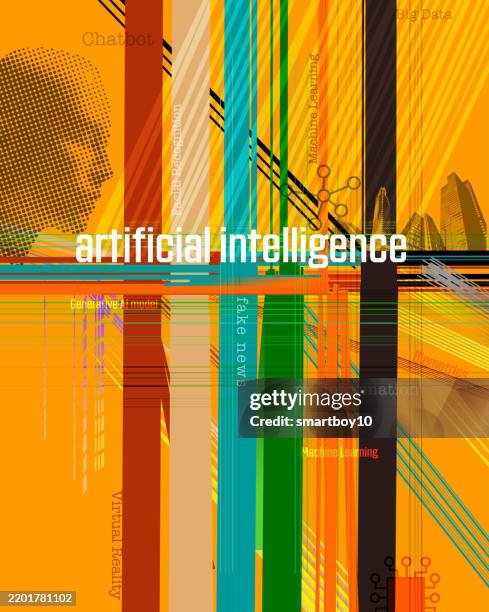 abstract artificial intelligence concept - misinformation stock illustrations