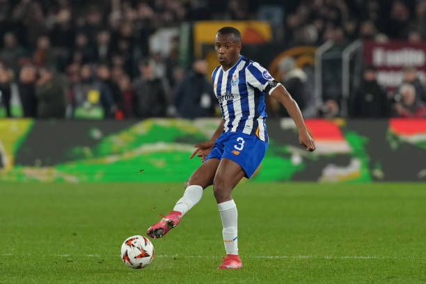 Tiago Djalo of FC Porto during the Europa League football match between AS Roma and FC Porto at Olimpico stadium. Rome , February 20th, 2025
