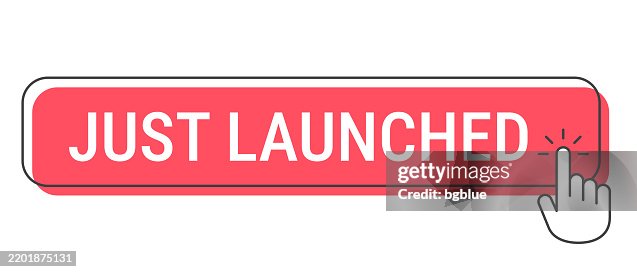 Hit Launch Button Just Launched Click Button With Hand Cursor On White Background High ...