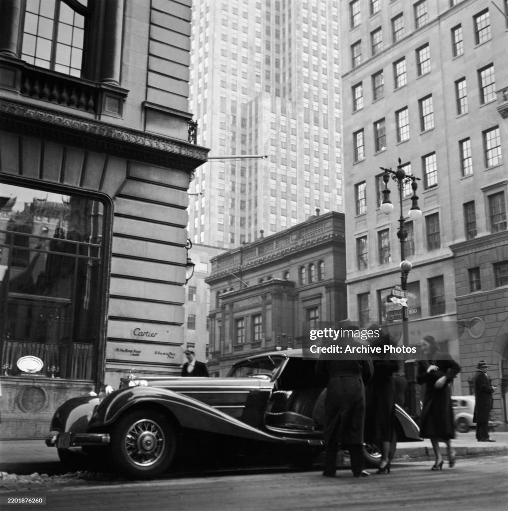 Mercedes Parked Outside Cartier Building