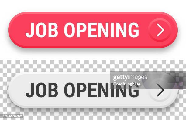 job opening - 3d click web buttons on blank background - plain box open stock illustrations