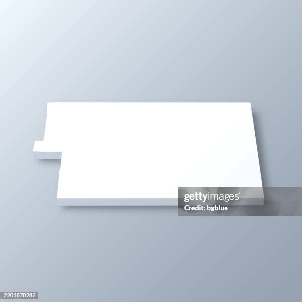 el paso county, colorado. 3d map on gray background - colorado springs stock illustrations