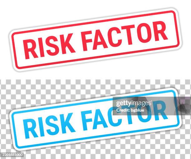 Risk Factor Red And Blue Labels On Blank Background High-Res Vector ...