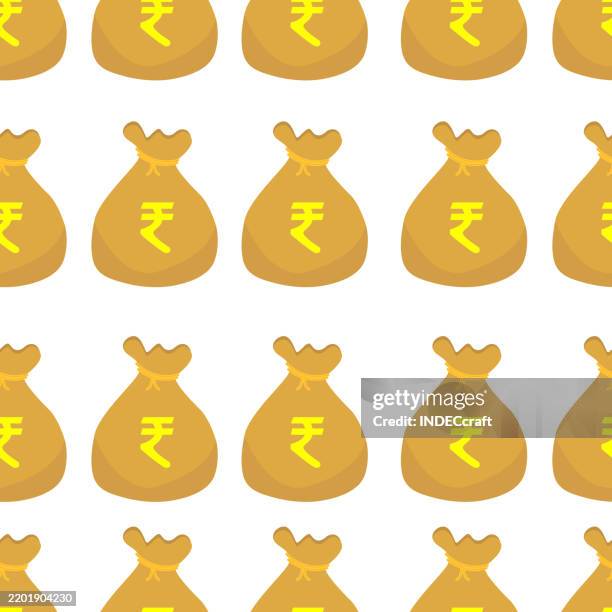 money bag seamless pattern - note cards stack stock illustrations
