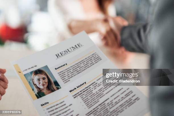 job interview - cv bildbanksfoton och bilder