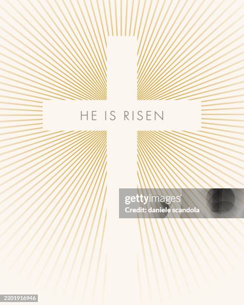 easter banner with cross and inscription. - good friday stock illustrations