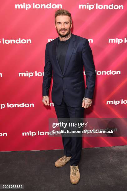 David Beckham attends the third day of MIP London 2025 on February 25, 2025 in London, England.