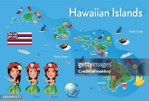 Hawaiian Islands Map Hawaiian Islands Map