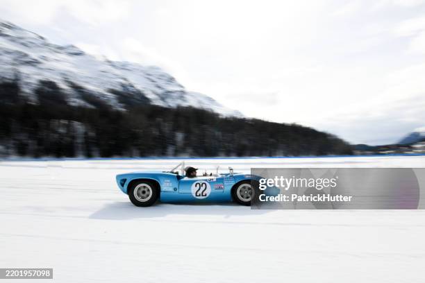 the ice st. moritz international concours of elegance - st moritz stock pictures, royalty-free photos & images