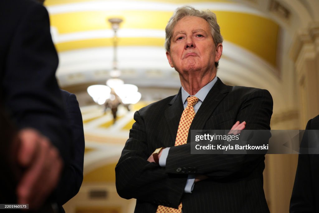 Senators Speak To The Press After Their Weekly Policy Luncheons